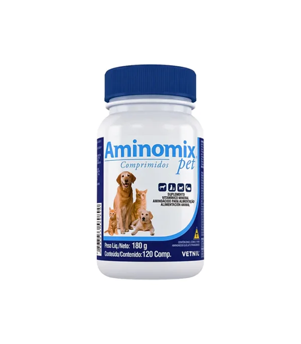 Aminomix Pets suplemento aminoácidos mascotas 120 tabletas