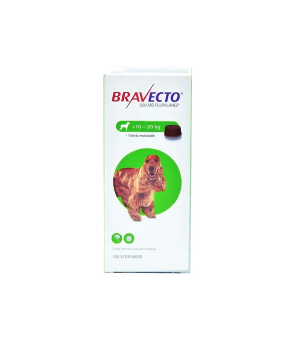 Bravecto perros antipulgas masticable caninos 10 a 20kg