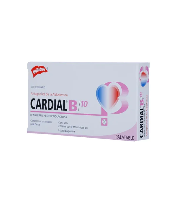 Cardial B vasodilatador mixto perros 10mg 20 tabletas