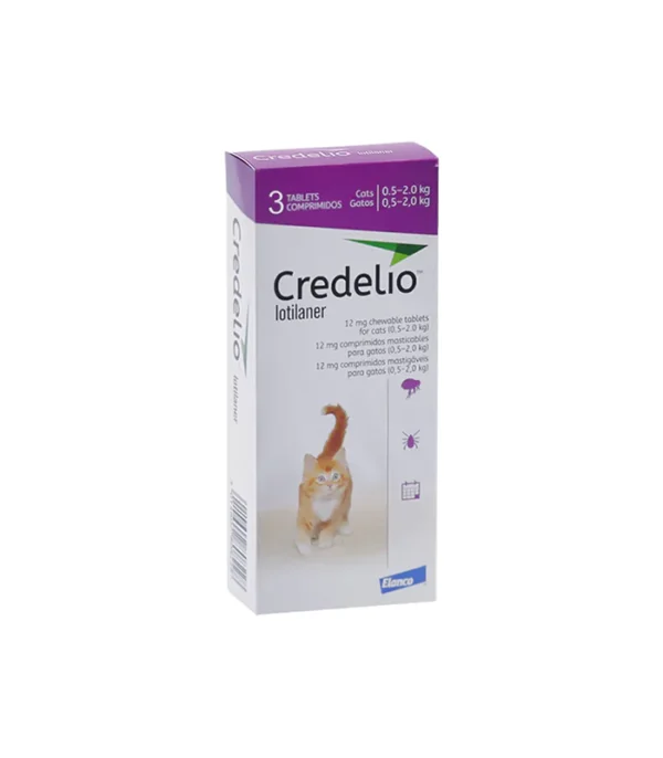 Credelio gatos antipulgas masticable felinos 0.5 a 2kg 3 tabletas