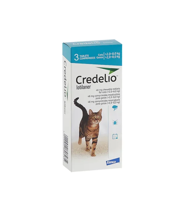 Credelio gatos antipulgas masticable felinos 2 a 8kg 3 tabletas