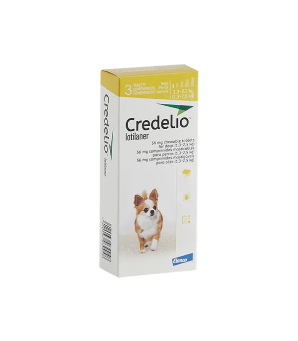 Credelio perros antipulgas masticable 1.3 a 2.5kg 3 tabletas