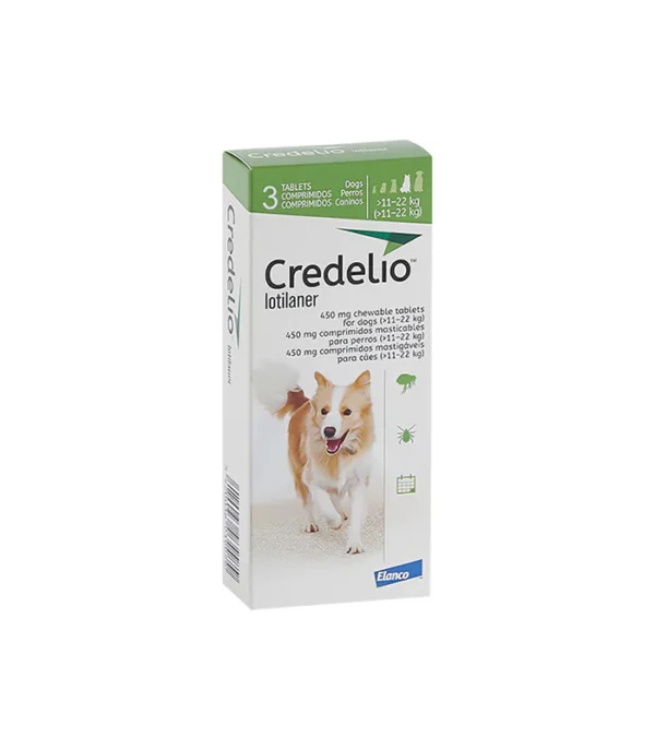 Credelio perros antipulgas masticable caninos 11 a 22kg 3 tabletas