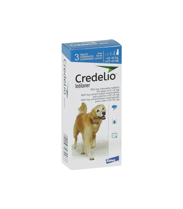 Credelio perros antipulgas masticable caninos 22 a 45kg 3 tabletas