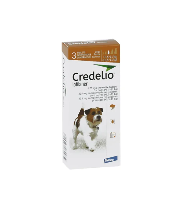 Credelio perros antipulgas masticable caninos 5.5 a 11kg 3 tabletas