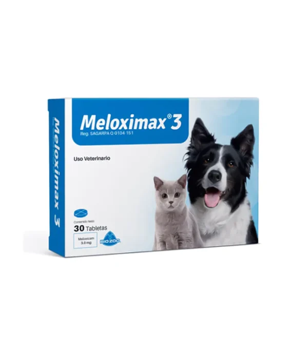 Meloximax antiinflamatorio perros y gatos 3mg 30 tabletas