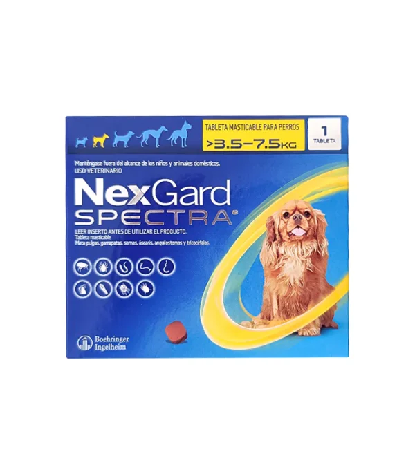 Nexgard Spectra antipulgas perros 3.5 a 7.5kg