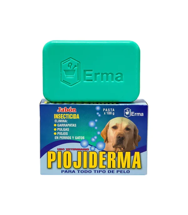 Piojiderma jabon insecticida perros gatos 100g