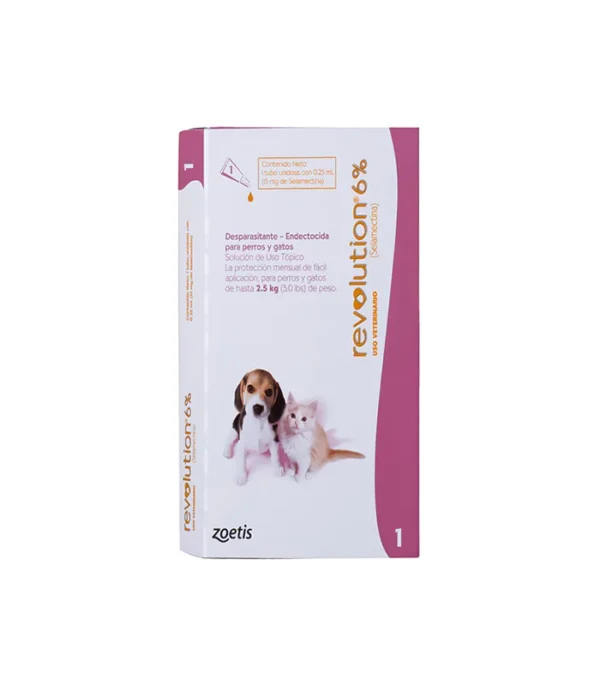 Revolution Gatos antipulgas cachorros 6% rosa