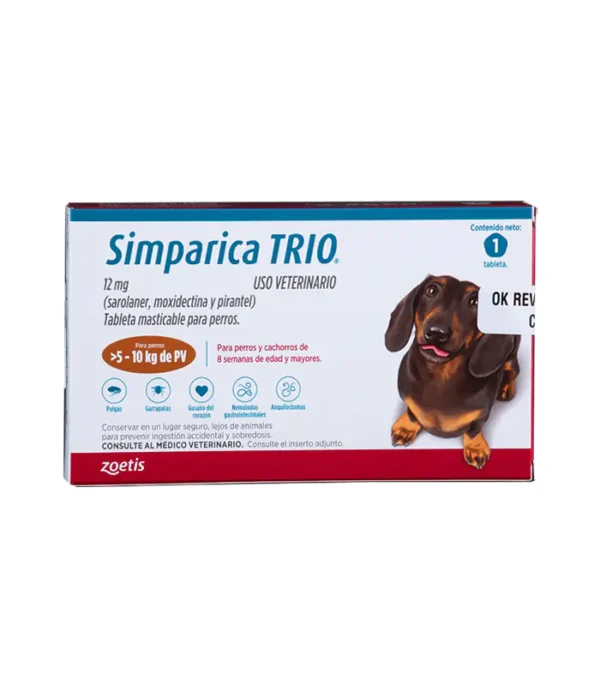 Simparica Trio antipulgas perros 12mg