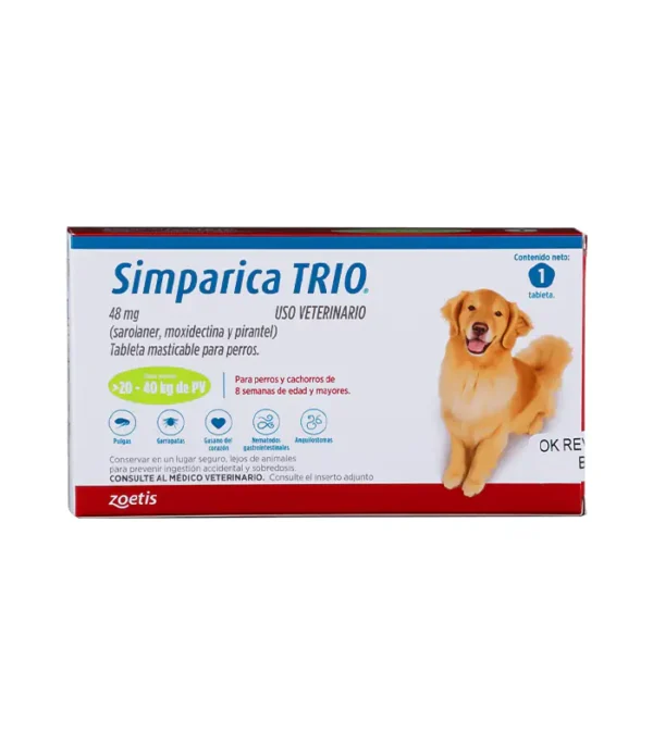 Simparica Trio antipulgas perros 48mg