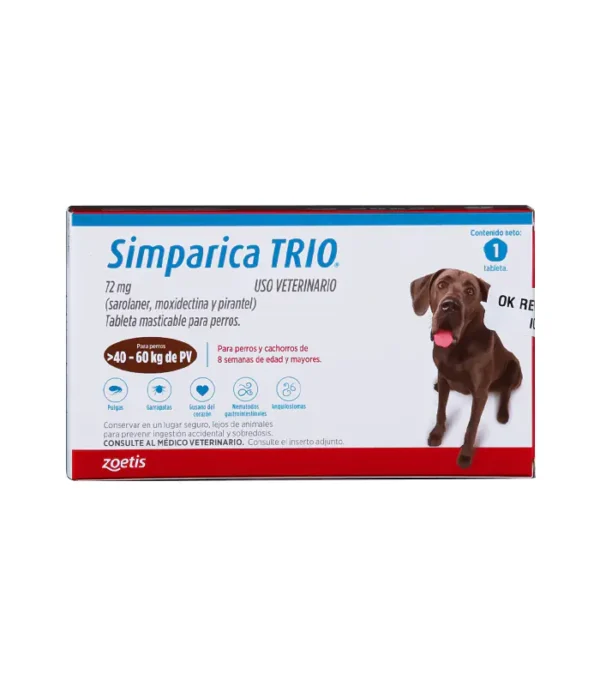 Simparica Trio antipulgas perros 72mg