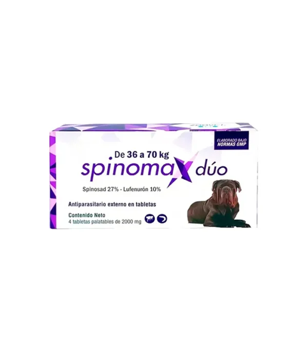 Spinomax Duo perros antipulgas canino 36 a 70kg 4 tabletas
