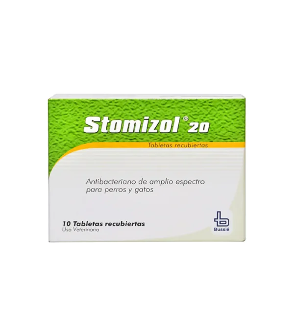 Stomizol tratamiento infecciones bucales perros y gatos 20mg 10 tabletas