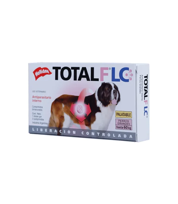 Total FLC desparasitante interno amplio espectro perros grandes 3 tabletas