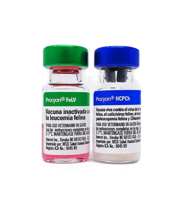 Vacuna Procyon HCPCh FeLV Triple Felina+Leucemia